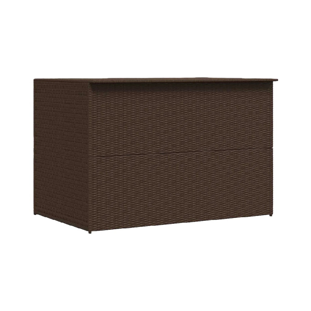 Armoire de rangement extérieure en plastique tressé, couleur marron foncé